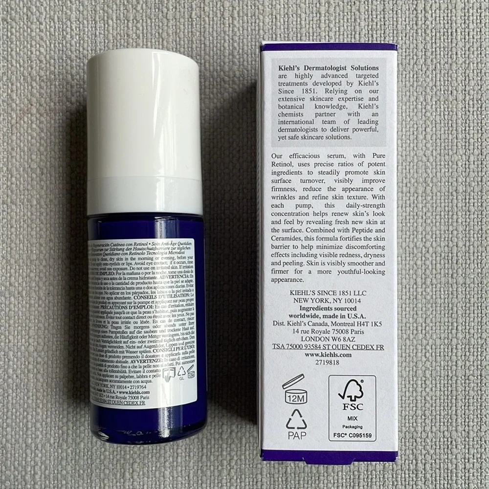 Kiehl's Micro-Dose Anti-Aging Retinol Serum with Ceramides and Peptide